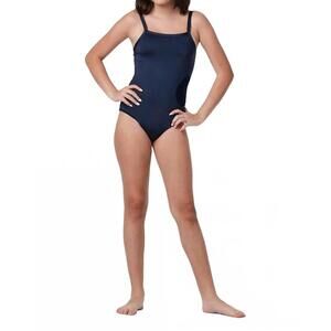 NEW SUBMARINE girl's hand made one-piece swimsuit in navy